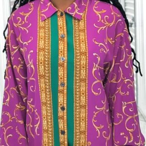 Liz Claiborne Paisley print Versace inspired blouse